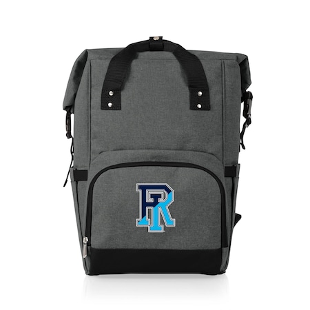 Picnic Time Family Of Brands NCAA Rhode Island Rams On The Go Roll-Top Backpack CoolerHeathered Gray 616-00-105-936-0