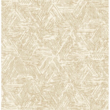 A-Street Prints Retreat Light Brown Quilted Geometric Wallpaper 4122-27033