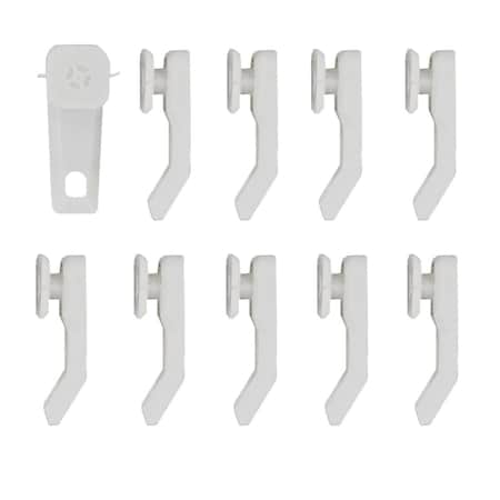 Kd Traverse Rod Slider, White, 10PK KD3728545