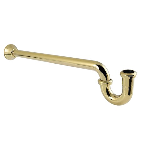 Kingston Brass 1-1/2 in. P-Trap with Bell Flange, 24 in. Length, 18 Gauge, Polished Brass CC7122