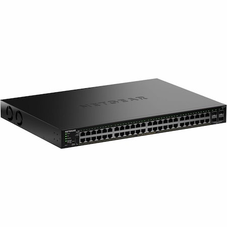 Netgear SWITCH - GS348TPV2 - RACKMOUNT - WIRED - 48X 10/100/1000 BASE-T RJ45, 4X 1000BAS GS348TP-200NAS