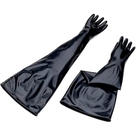North 30 Mil, 8" Port Ambidextrous Butyl Glovebox Glove, 32" 272363
