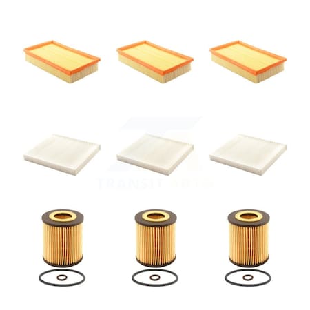 Pur 3x Air + 3x Cabin + 3x Engine Cartridge Oil Filter 9 Total Kit For Mazda 6 2.5L KFM-101823