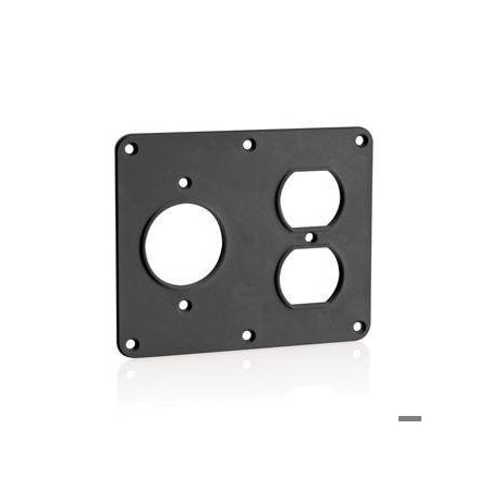 Leviton Single Rec Coverplate 1.56" Duplex Blk 3262-E