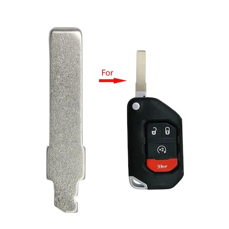 Aks Keys 2018 - 2021 Jeep Emergency Key - SIP22 BL-JEEP-01