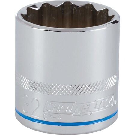 Channellock 1/2'' Drive 32 mm 12-Point Shallow Metric Socket 397784