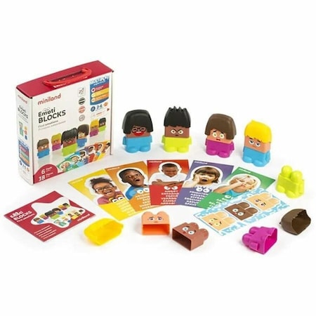 Miniland Educational Emotiblocks, Interchangable Emotion Blocks, 18 Pieces 32350