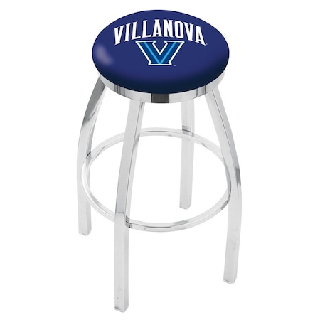 Holland Bar Stool Co 30" Chrome Villanova Swivel Bar Stool, Accent Ring L8C2C30Vilnva