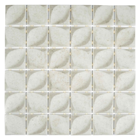 Apollo Tile Lucenza 12x12 in. Beige Matte Recycled Glass Petal Mosaic Tile (10.6 sq ft/case) 10PK APLGIO88RNGBEIA