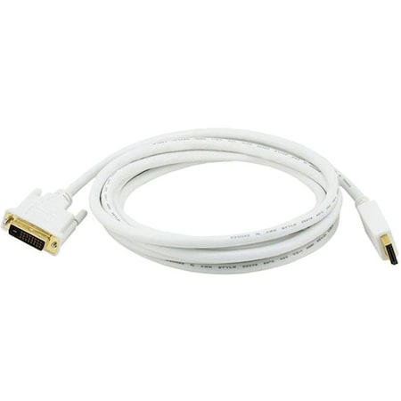 Monoprice CPU Cord, Displayport/DVI, 10ft, White 6016