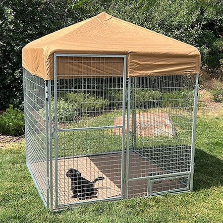 K9 Kennel Store 6ft X 6ft Complete PRO Kennel Galvanized CPR6X6FK