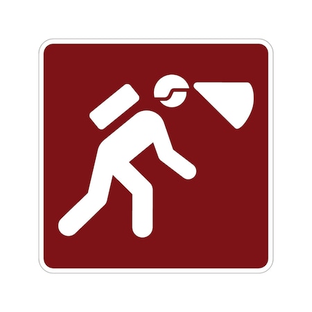 Sign Solutions Usa Spelunking/Caves (Symbol), 18 in W x Square, Aluminum Sign DUS12DWT1818RS-084