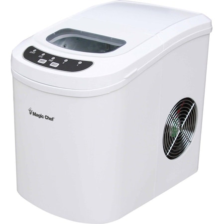 Magic Chef Portable Countertop Ice Maker, 27 lb., Wht MCIM22W