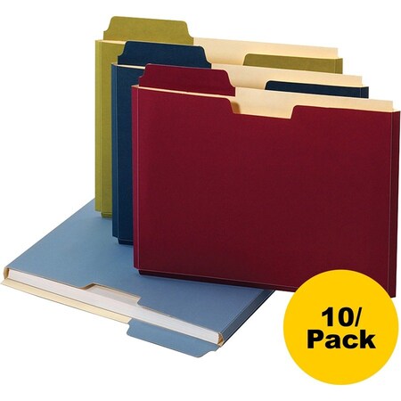 Globe-Weis FP153L10ASST Expanding File Folder Pocket- Letter- 11 Pt. Stock- Assorted- 10/Pack FP153L10ASST