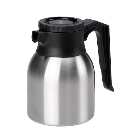 Service Ideas Brew-Thru Mini Carafe, Stainless Vacuum Insulation, 0.7 Liter, Brushed BTS09