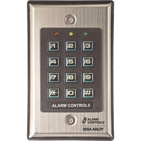 Alarm Controls Keypad, SS, 5in. H x 3in. W x 2 in. D KP-100A