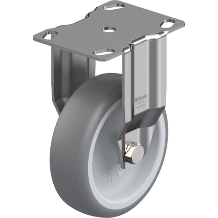 Zoro Select Rgd Plate Castr, Therm Rubr, 4 in., 242 lb. BKPXA-TPA 101G