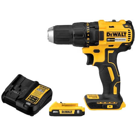 Dewalt Drill-Driver Kit, 0.5 in, 1750 RPM DCD777D1