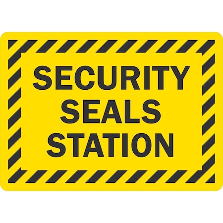 Lyle Security Seals Station, 10x7, Non-Reflective, Yellow G-1836-PL_10x7