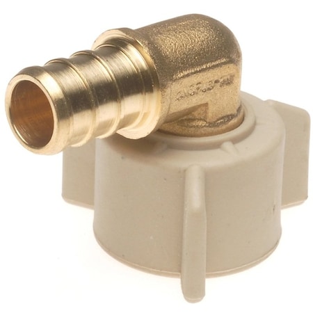 Apollo Valves Swivel Pipe Elbow, 12 in, FPT, 90 deg Angle, Brass APXFAE1212