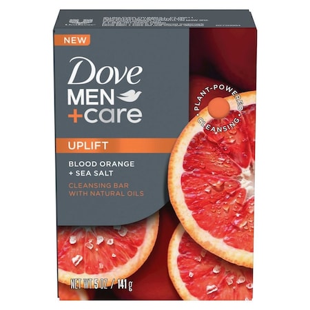 Dove Men+Care Blood Orange Plus Sea Salt Uplift Cleansing Bar Soap, 5 Ounce, 72PK 62712567