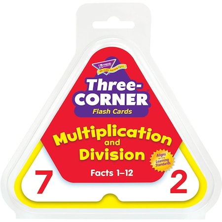 Trend Enterprises Multiplication and Division Three-Corner® Flash Cards T1671