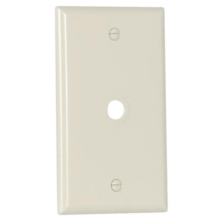 Eaton Wiring Devices Wallplate, 4-1/2 in L, 2-3/4 in W, 1 -Gang, 1 -Port, Thermoset, Light Almond 2128LA