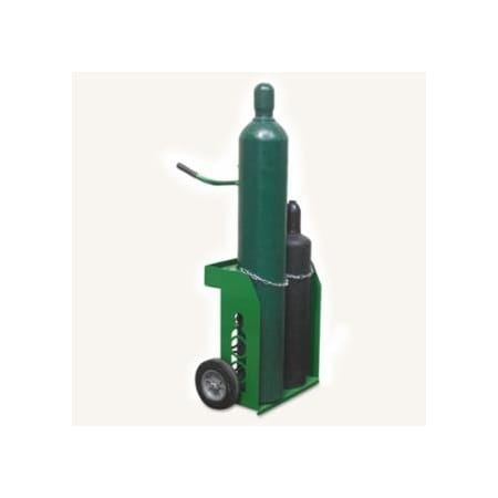 Saf-T-Cart Cylinder Box Cart, for Oxygen and Acetylene, 13.66 in D x 24.5 in W x 43.63 in H, 10 in 339-950-10B