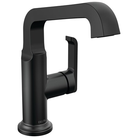 Delta Tetra Single Handle Mid-Height Vessel Bathroom In Matte Black 689-BL-DST
