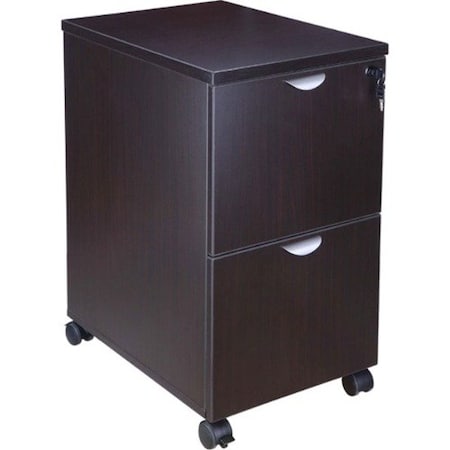 Boss Mobile Pedestal, File/File Mocha, 16"x22"x29.5"H N149-MOC