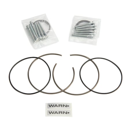 Warn Locking Hub Service Kit Services Standard Hub Part No. 9790; w/ Snap Rings; Gaskets; Retaining Bolts 11967