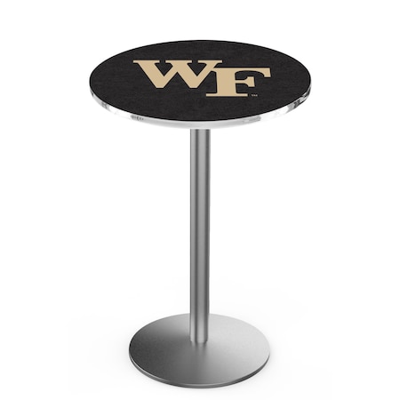 Holland Bar Stool Co 42" Stainless Steel Wake Forest Pub Table, 36" dia. Top L214S4236WakeFr