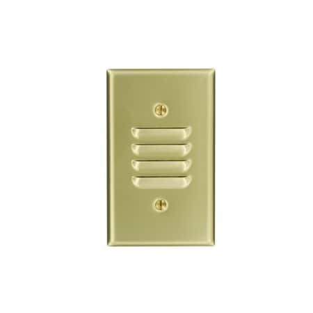 Leviton Louvre Wallplate, Standard Size, Gang 1, Brass 81080