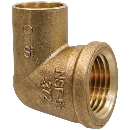 Nibco 1/2'' CxF 90 Deg. Drop Copper Elbow, 1/4 Bend BF0090LC