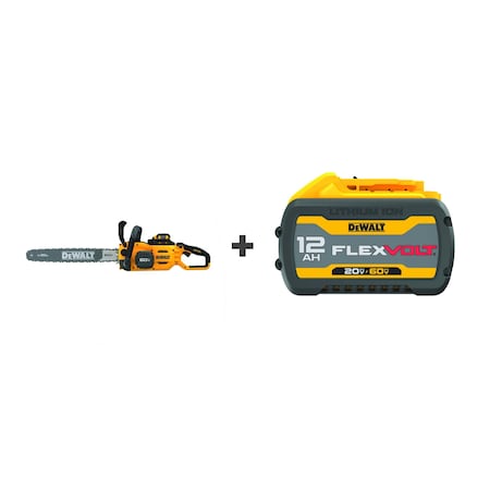 Dewalt Chainsaw Kit, 20" Bar Bonus Battery 60V DCCS677Z1/DCB612