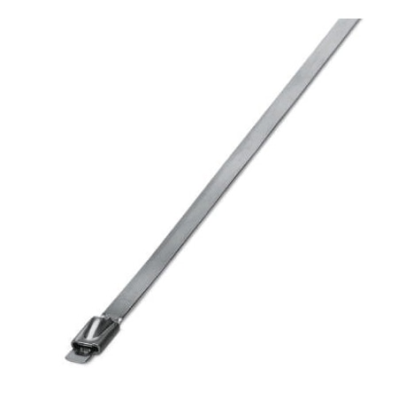Phoenix Contact Cable Tie, 838 mm L, Silver, 304 Stainless Steel, 890 N Strength 3240723