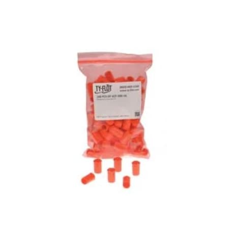 Ty-Flot Tube Cap, 1 in, Orange, PK100 VCF100016OR