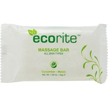 Ecorite Soap, 42gm, Rectangle Bar, Paper Sachet, Cucumber and Melon, PK 288 HA-ER-007