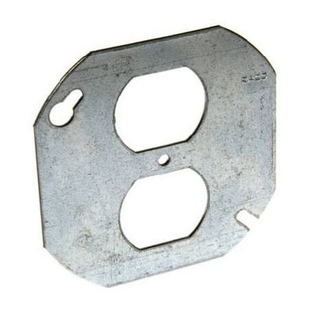 Hubbell-Raco Electrical Box Cover, Octagon, Steel, Duplex Receptacle Cover 731