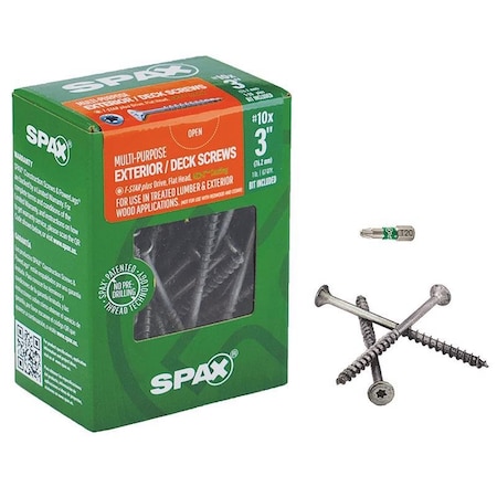Spax Multi-Material No. 10 Label X 3 in. L T-20+ Flat Head Serrated Construction Screws 4191670500754