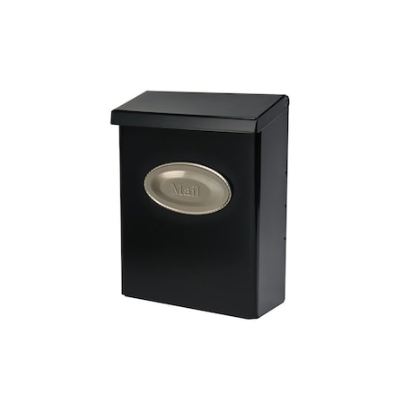 Gibraltar Mailboxes Mailbox Gibraltar es Designer Classic Galvanized Steel Wall Mount Black Powder Coated DVK000AM