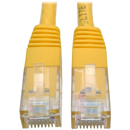 Eaton Tripp Lite Series Cat6 Gigabit Molded UTP Ethernet Cable RJ45 M/M, PoE, Yellow, 2 ft. 0.61 m N200-002-YW