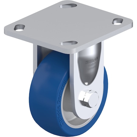 Blickle Rigid Plate Caster, PU, 4", 660 lb. BKS-ALBS 100K-14
