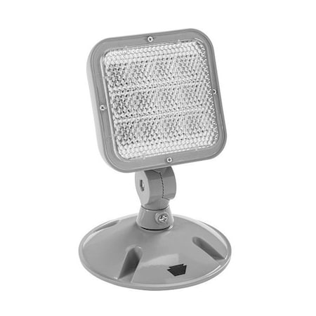 Keystone Emergency Light | Outdoor | Remote Single Head | Style 2 | Silver Color | 6500K Single Head | Surfac KT-EM-RS2-SVWL-SL