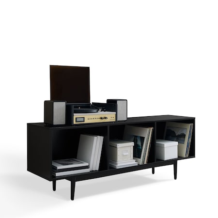 Crosley Liam Large Record Storage Console Cabinet CF1115-BK