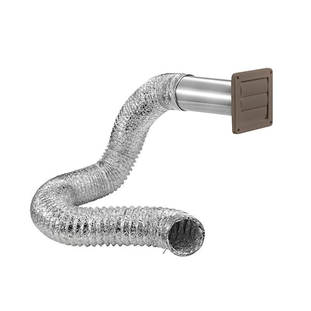 Lambro Wall Louvered Vent Kit, Plastic, Brown, 10/BX 1379B