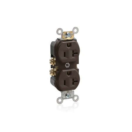 Leviton Commercial Grade Duplex Receptacle, 20 Amp, 125 Volt BR20