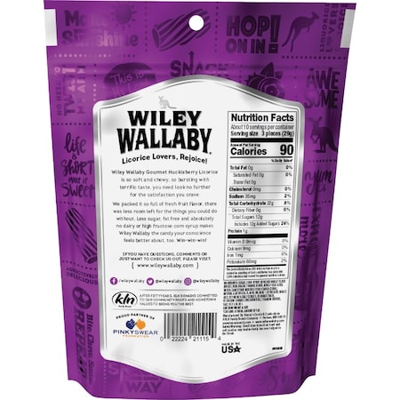 Wiley Wallaby Huckleberry Licorice 10 Oz. Candy 122025