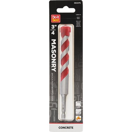 Do It Best 3/4'' x 6'' Impact Ready Carbide Masonry Drill Bit QJDIB-MB-011