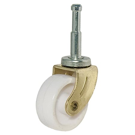 Richelieu 1.62 in. TruGuard Wheel Caster, White with Brass Finish, 2PK 235849